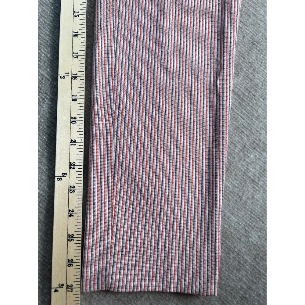 Banana Republic Avery Striped Ankle Pants Red Navy‎ White Tie Waist Womens 0